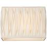 White Pinched Pleat Rectangle Shade 14/7x14/7x10 (Spider)