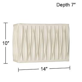 Image5 of White Pinched Pleat Rectangle Shade 14/7x14/7x10 (Spider) more views
