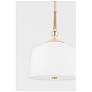 2_White Plains 14" Wide Aged Brass Drum Pendant Light more views