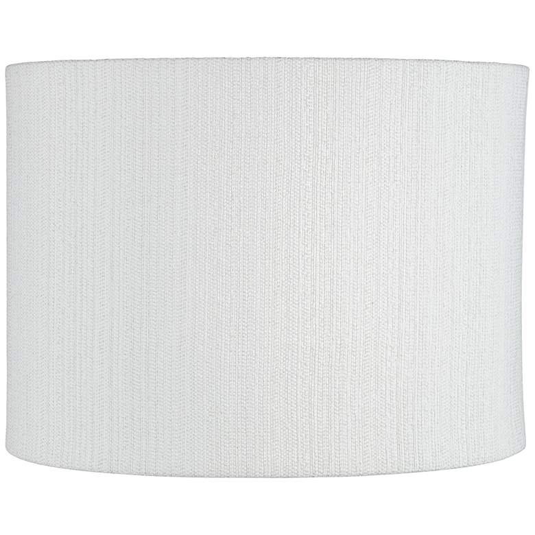 Image 1 White Plastic Weave Drum Lamp Shade 15x15x11 (Spider)