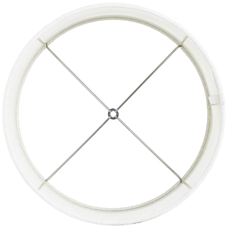 Image 4 White Plastic Weave Drum Lamp Shade 15x15x11 (Spider) more views