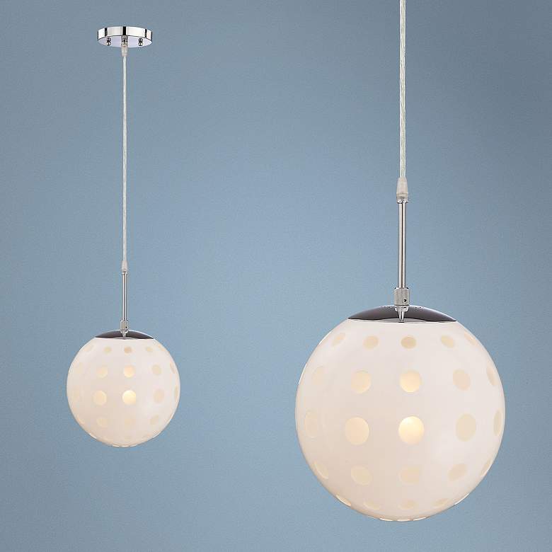Image 1 White Polka Dot Pendant Light