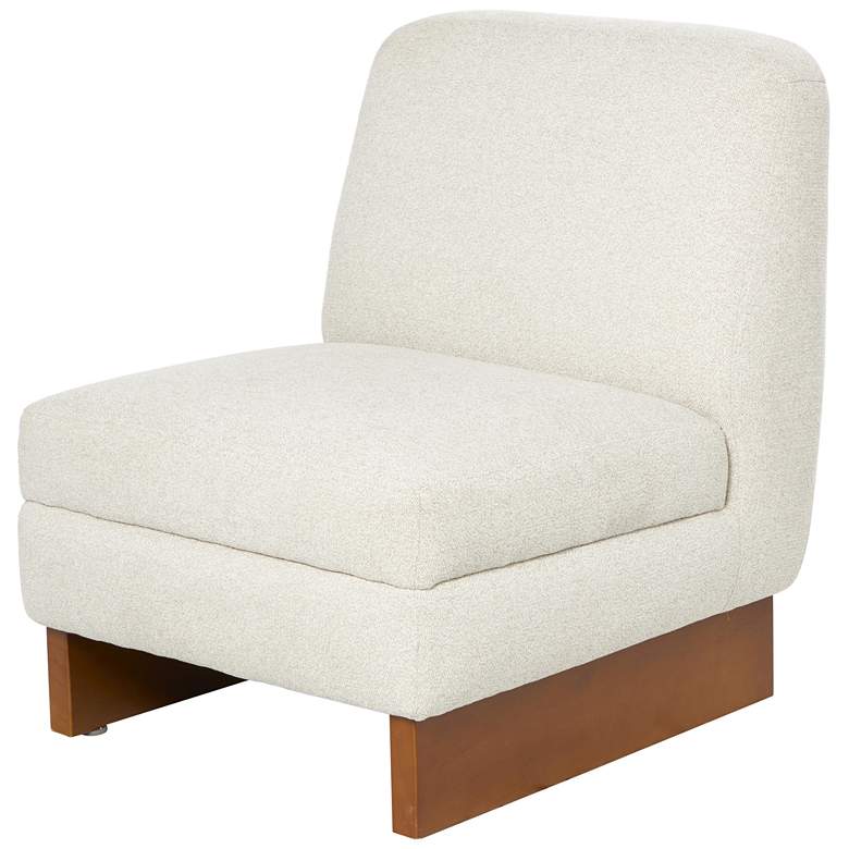 Image 1 White Polyester Boucle Accent Chair, 25" x 28" x 31"
