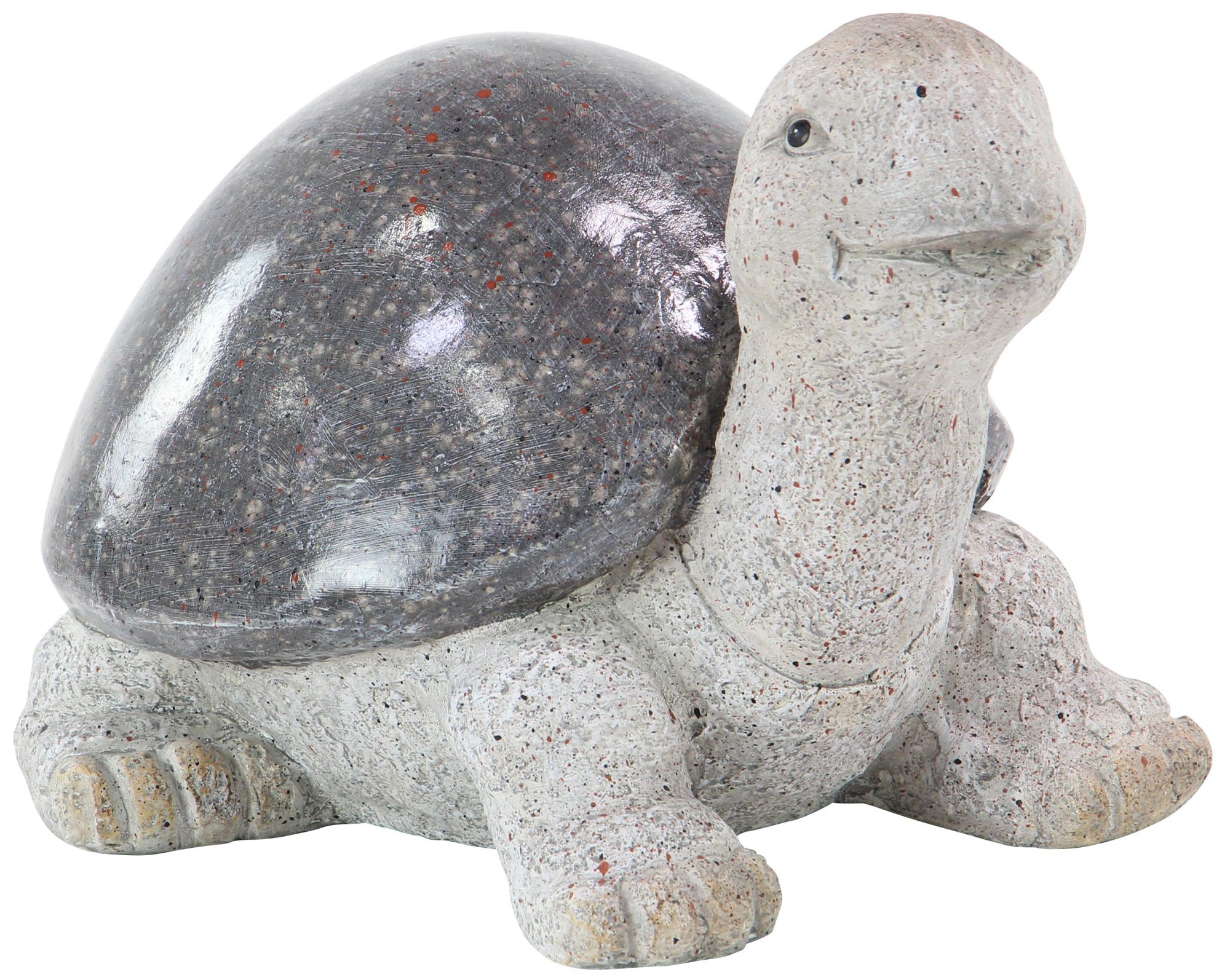 Image 2 White Polystone Country Garden Sculpture, 13" x 12" x 10"