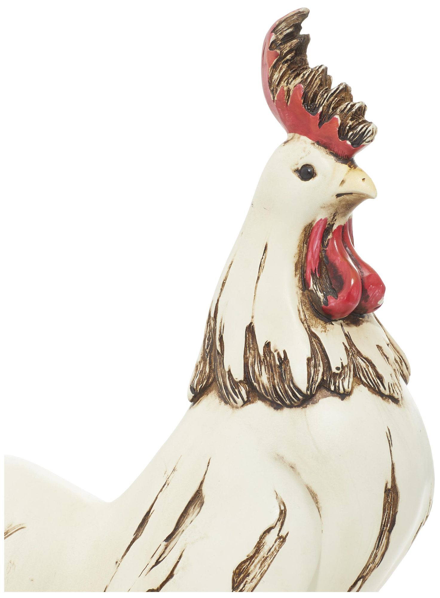 Image 3 White Polystone Farmhouse Garden Sculpture, 10" x 6" x 15" more views