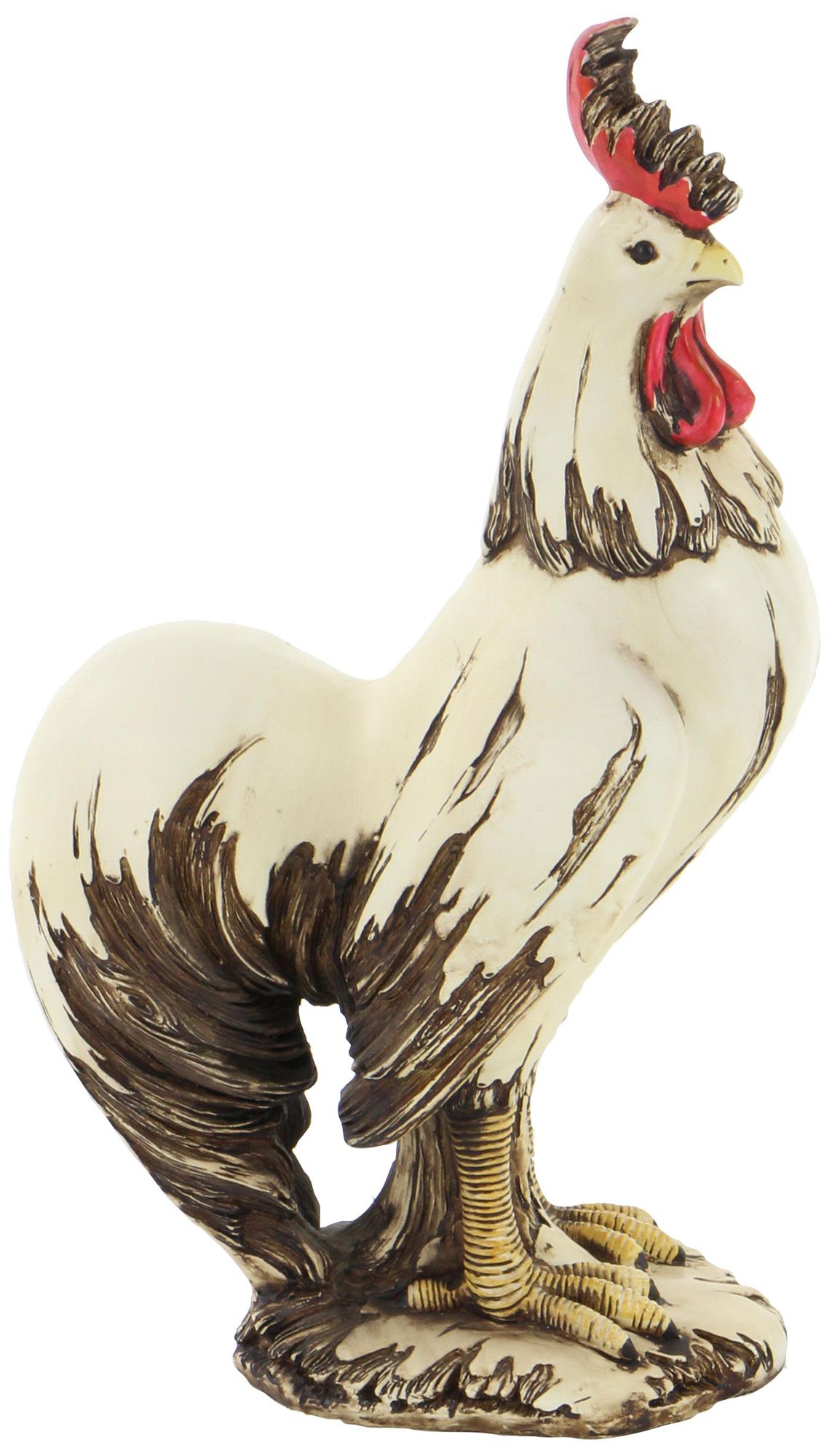 Image 6 White Polystone Farmhouse Garden Sculpture, 10" x 6" x 15" more views