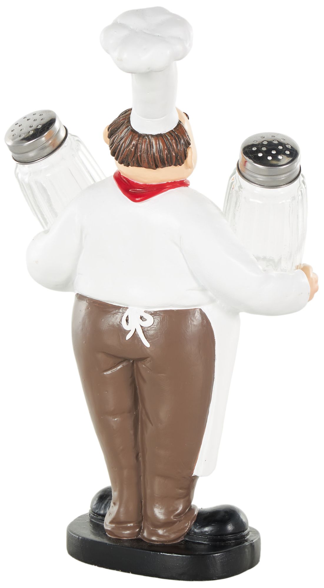 Image 5 White Polystone Modern Salt and Pepper Shaker Holder, 6" x 4" x 11" more views