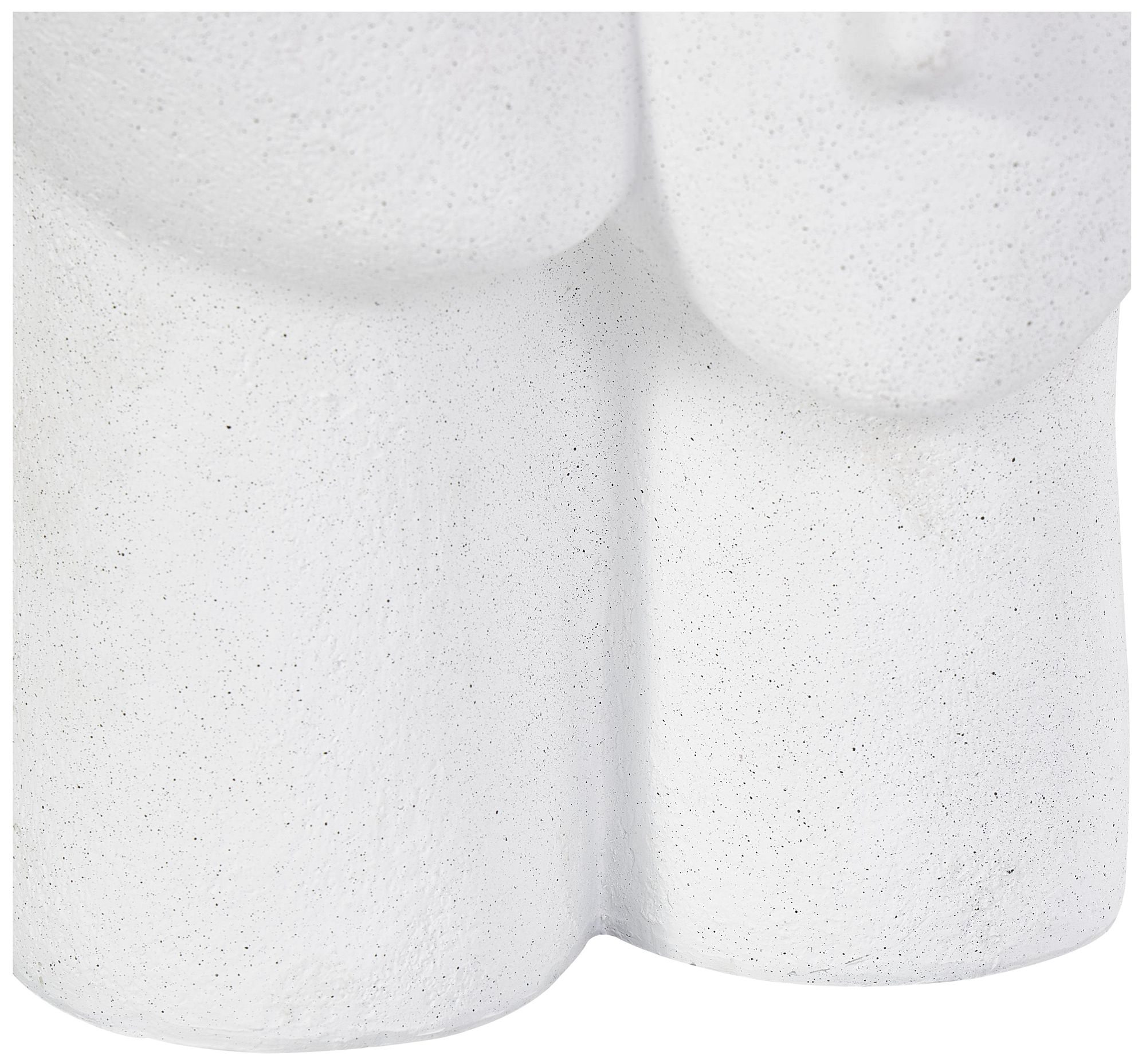 Image 3 White Polystone Modern Sculpture, 12" x 9" x 17" more views