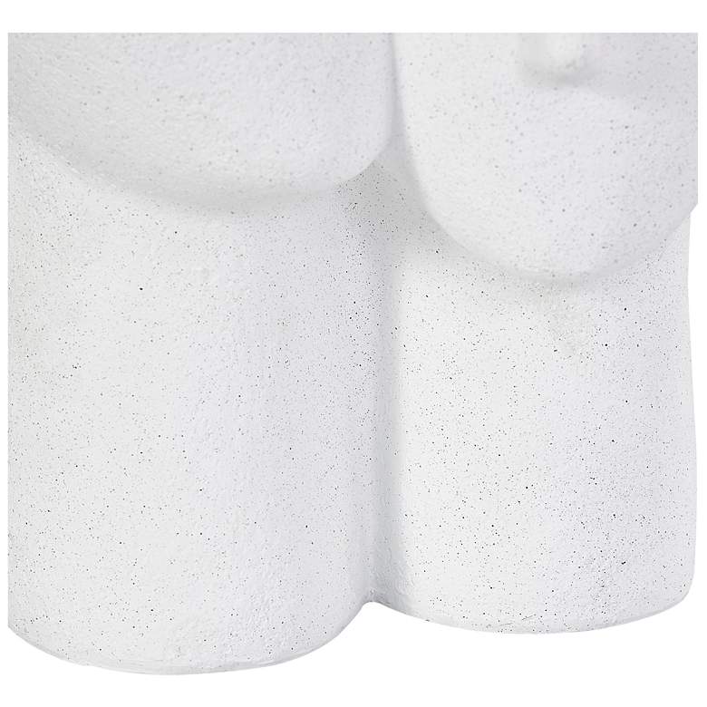 Image 3 White Polystone Modern Sculpture, 12" x 9" x 17" more views