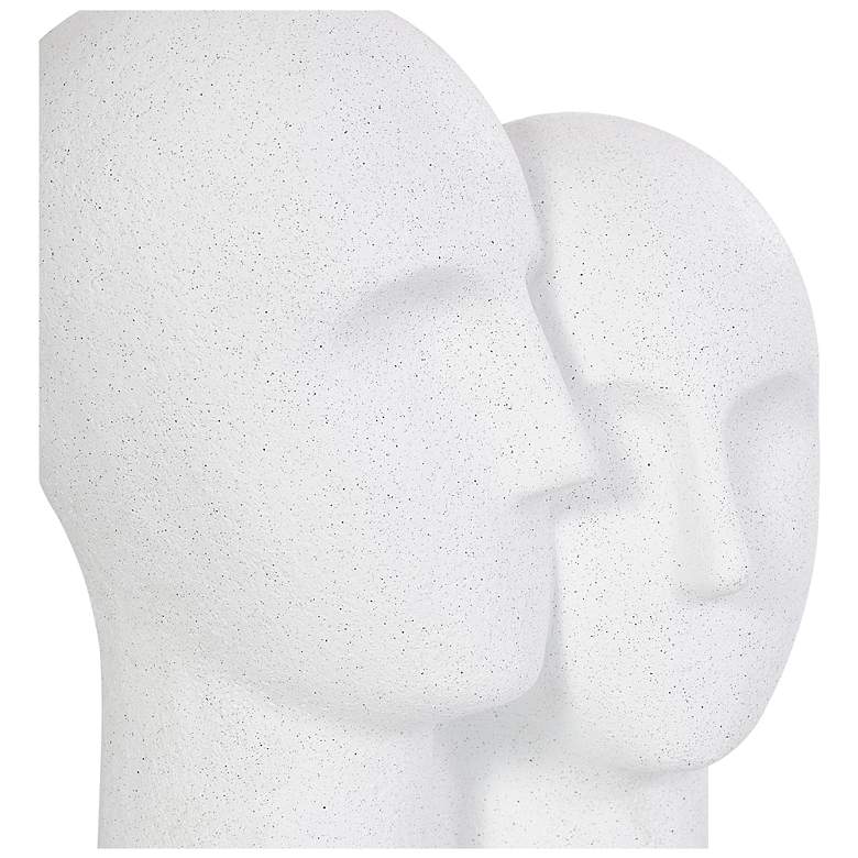 Image 4 White Polystone Modern Sculpture, 12" x 9" x 17" more views