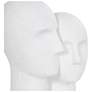 4_White Polystone Modern Sculpture, 12" x 9" x 17" more views