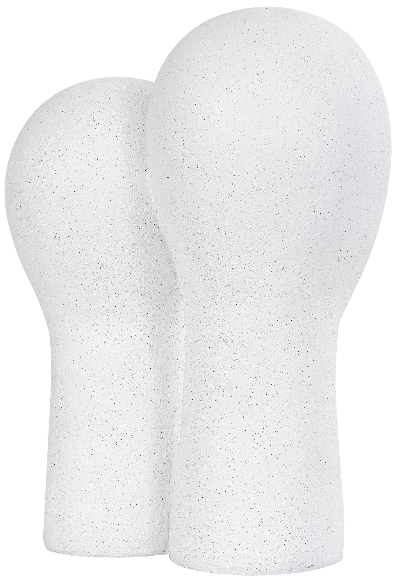 Image 5 White Polystone Modern Sculpture, 12" x 9" x 17" more views