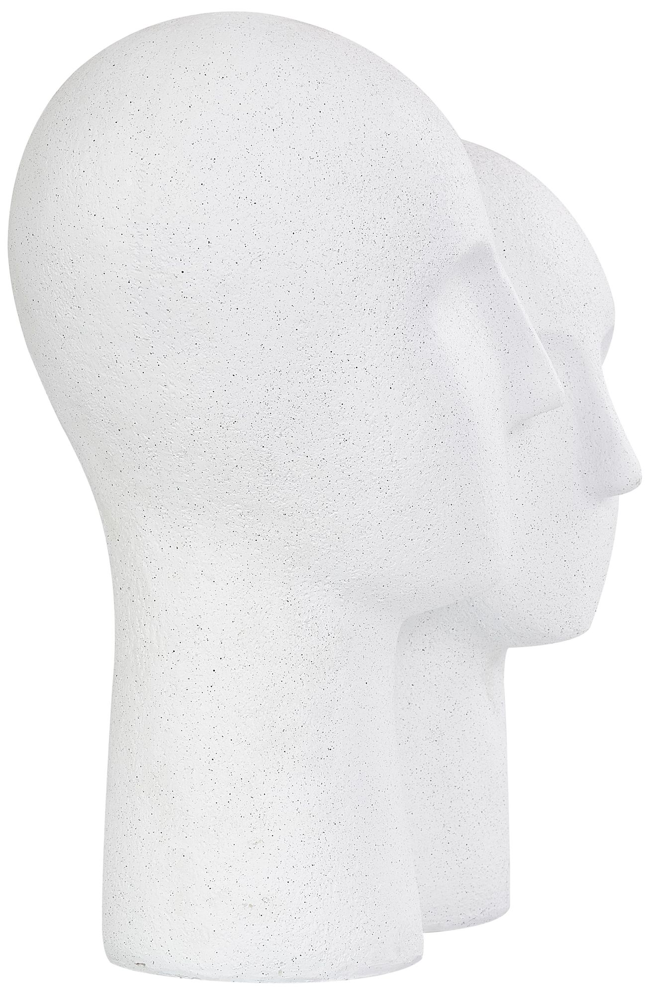 Image 6 White Polystone Modern Sculpture, 12" x 9" x 17" more views