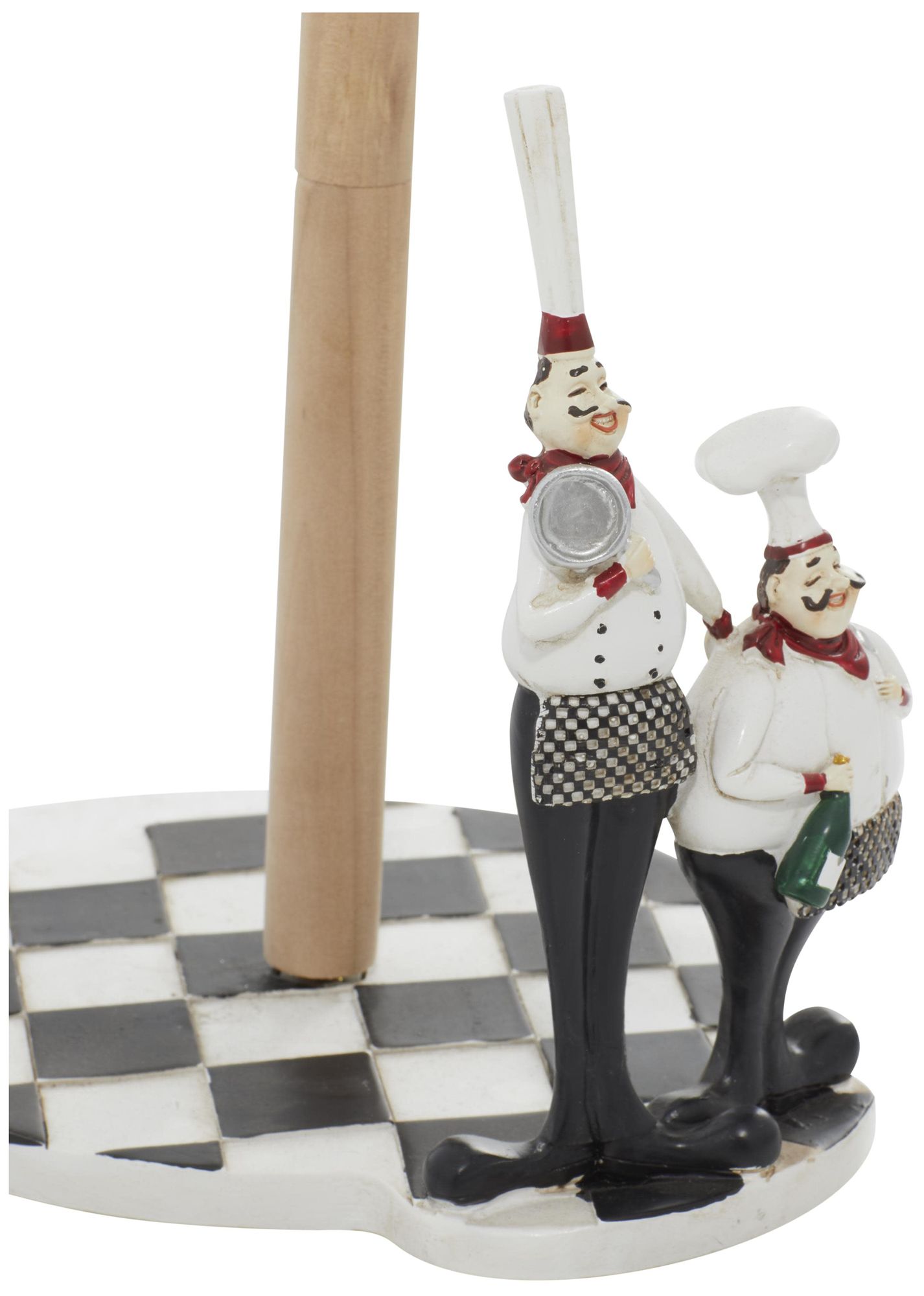 Image 2 White Polystone Traditional Paper Towel Holder, 6" x 5" x 13" more views