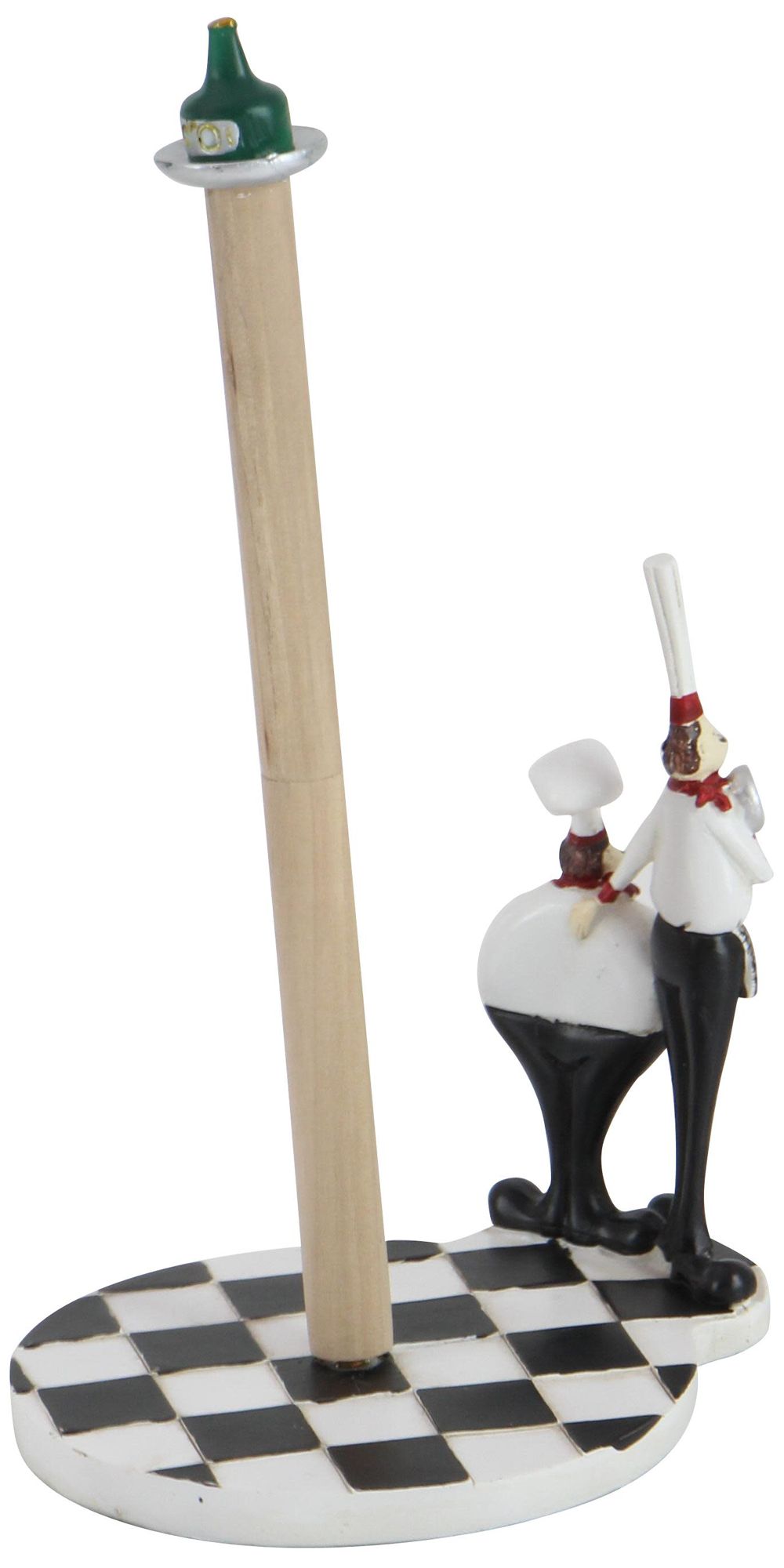 Image 5 White Polystone Traditional Paper Towel Holder, 6" x 5" x 13" more views