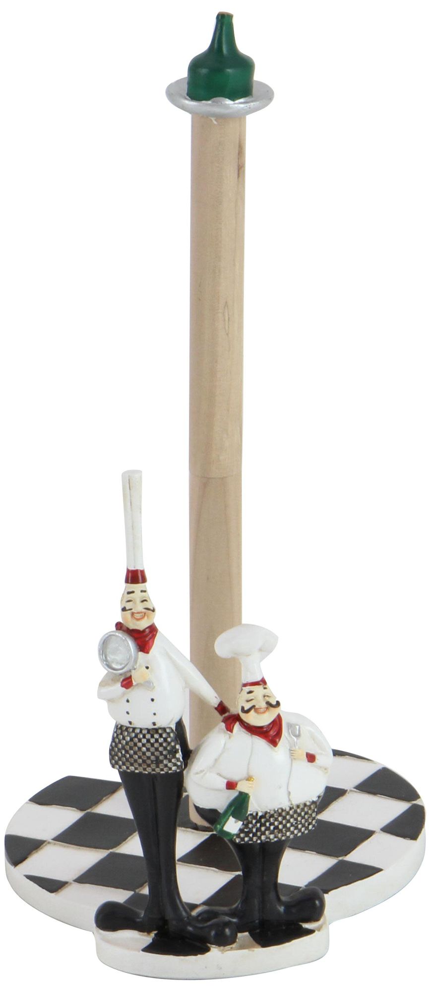 Image 6 White Polystone Traditional Paper Towel Holder, 6" x 5" x 13" more views