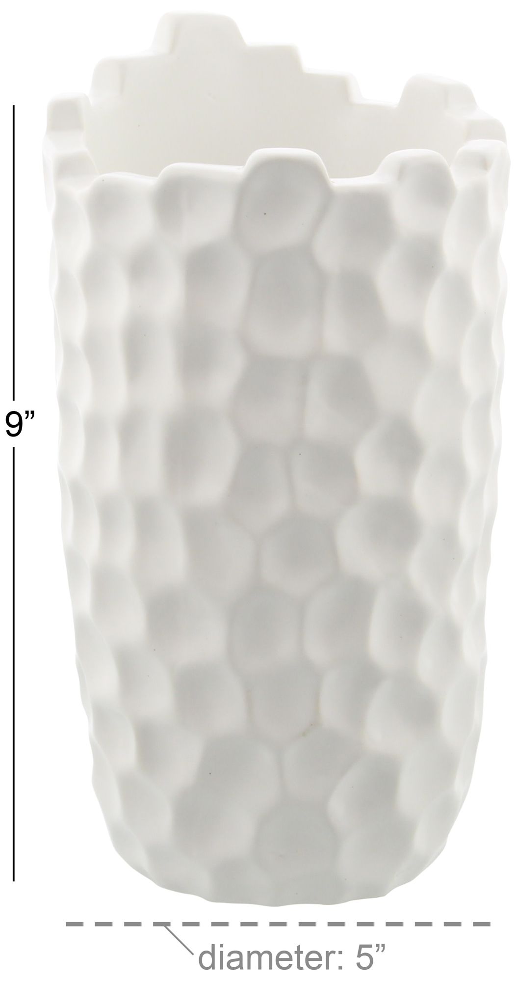 Image 5 White Porcelain Ceramic Contemporary Vase, 5" x 5" x 9" more views