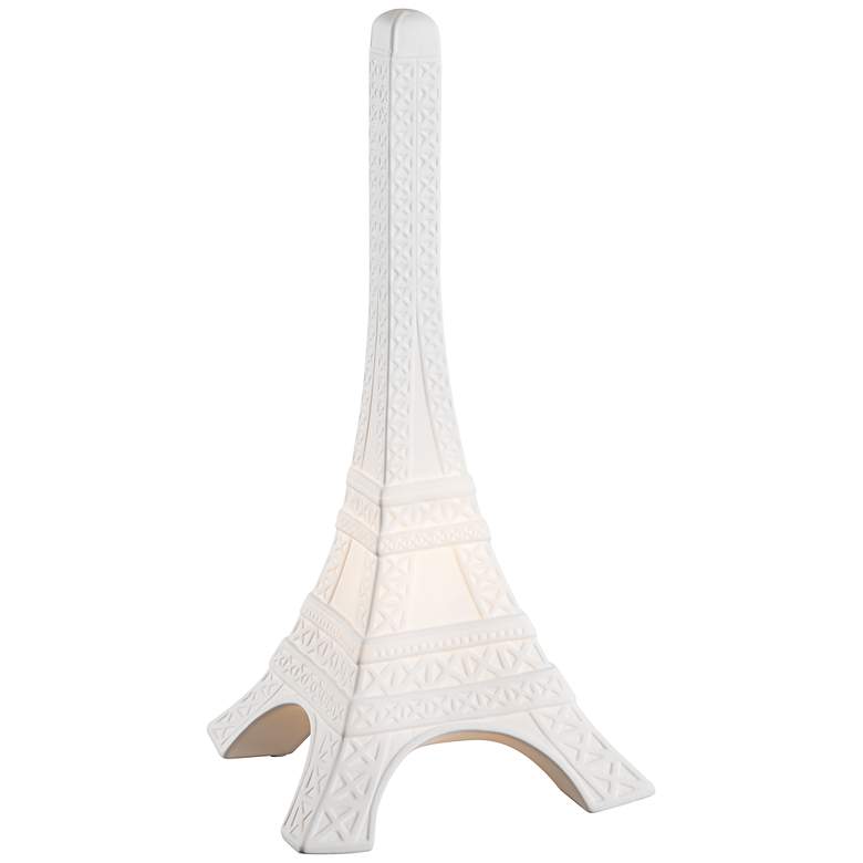 Image 1 White Porcelain Eiffel Tower Accent Lamp