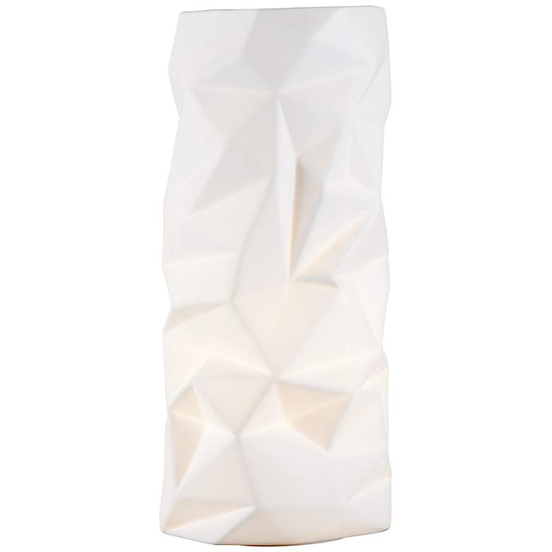 Image 1 White Porcelain Origami Cylinder Lamp