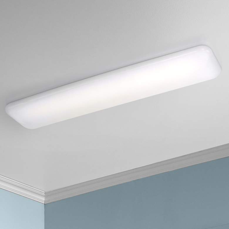 Image 1 White Puff 51 1/4" Long Ceiling Light