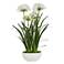 White Purity Agapanthus 38 1/2" High Faux Flowers in Planter