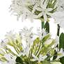 3_White Purity Agapanthus 38 1/2" High Faux Flowers in Planter more views