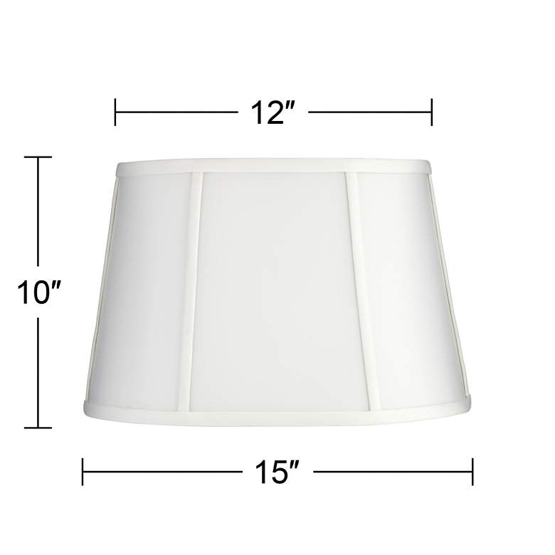 Image 4 White Racetrack Oval Lamp Shade 9/12x12/15x10 (Spider) more views