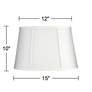 White Racetrack Oval Lamp Shade 9/12x12/15x10 (Spider)