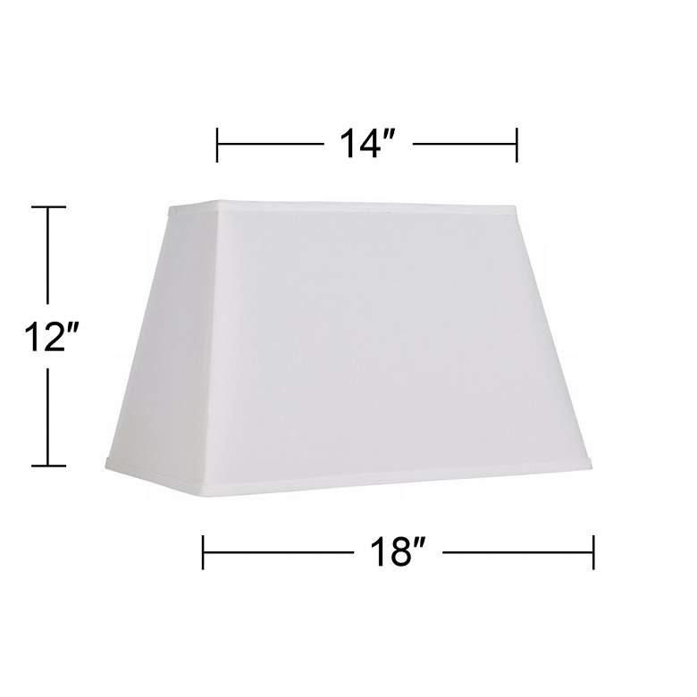 Image 6 White Rectangular Shade 14/6x18/12x12  (Spider) more views