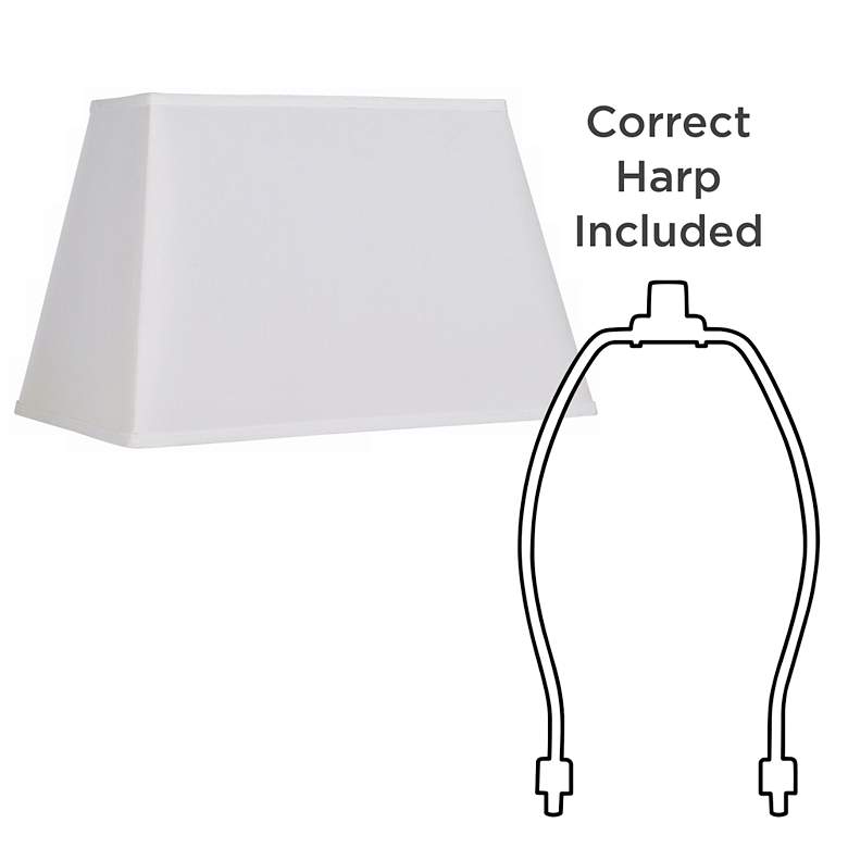 Image 7 White Rectangular Shade 14/6x18/12x12 (Spider) more views