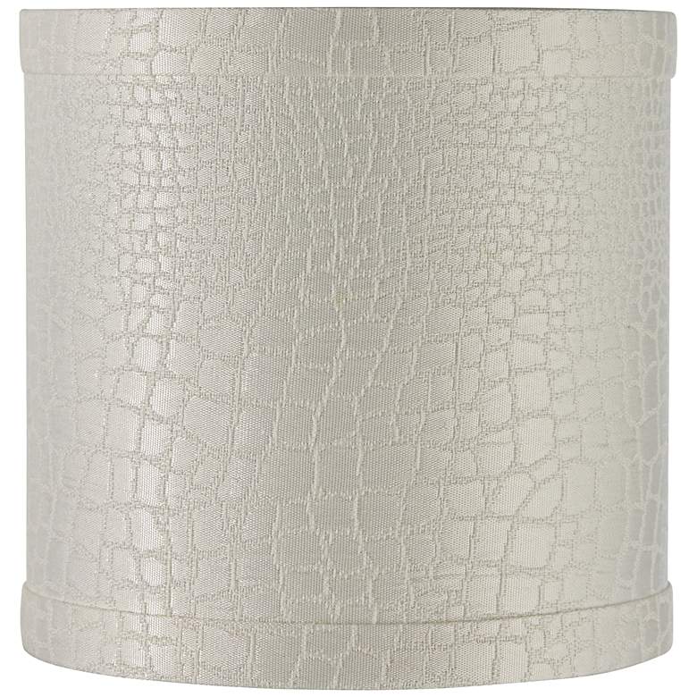 Image 1 White Reptile Imprint Hardback Lamp Shade 5x5x5 (Clip-On)
