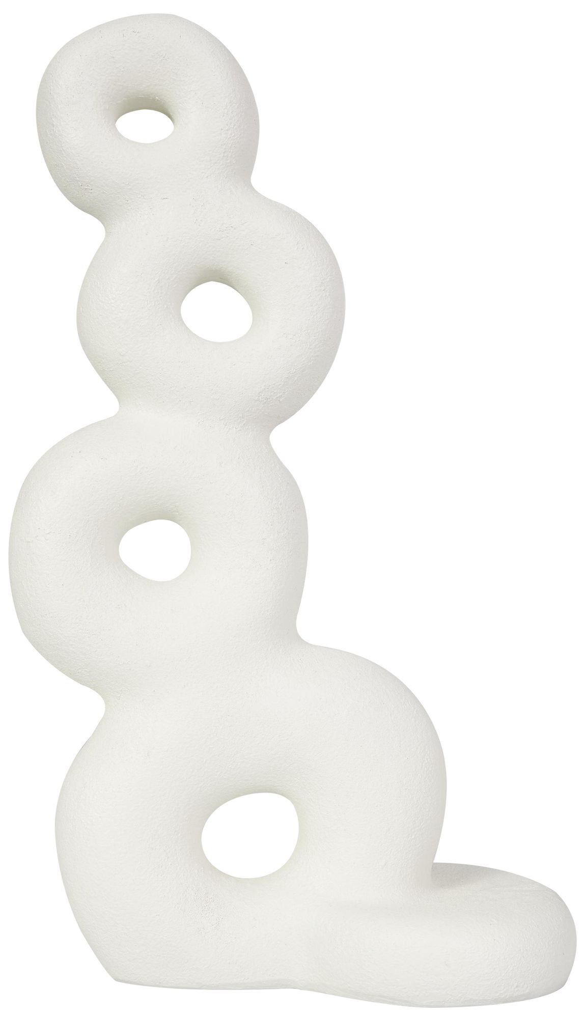 Image 2 White Resin Contemporary Sculpture, 11" x 5" x 18"