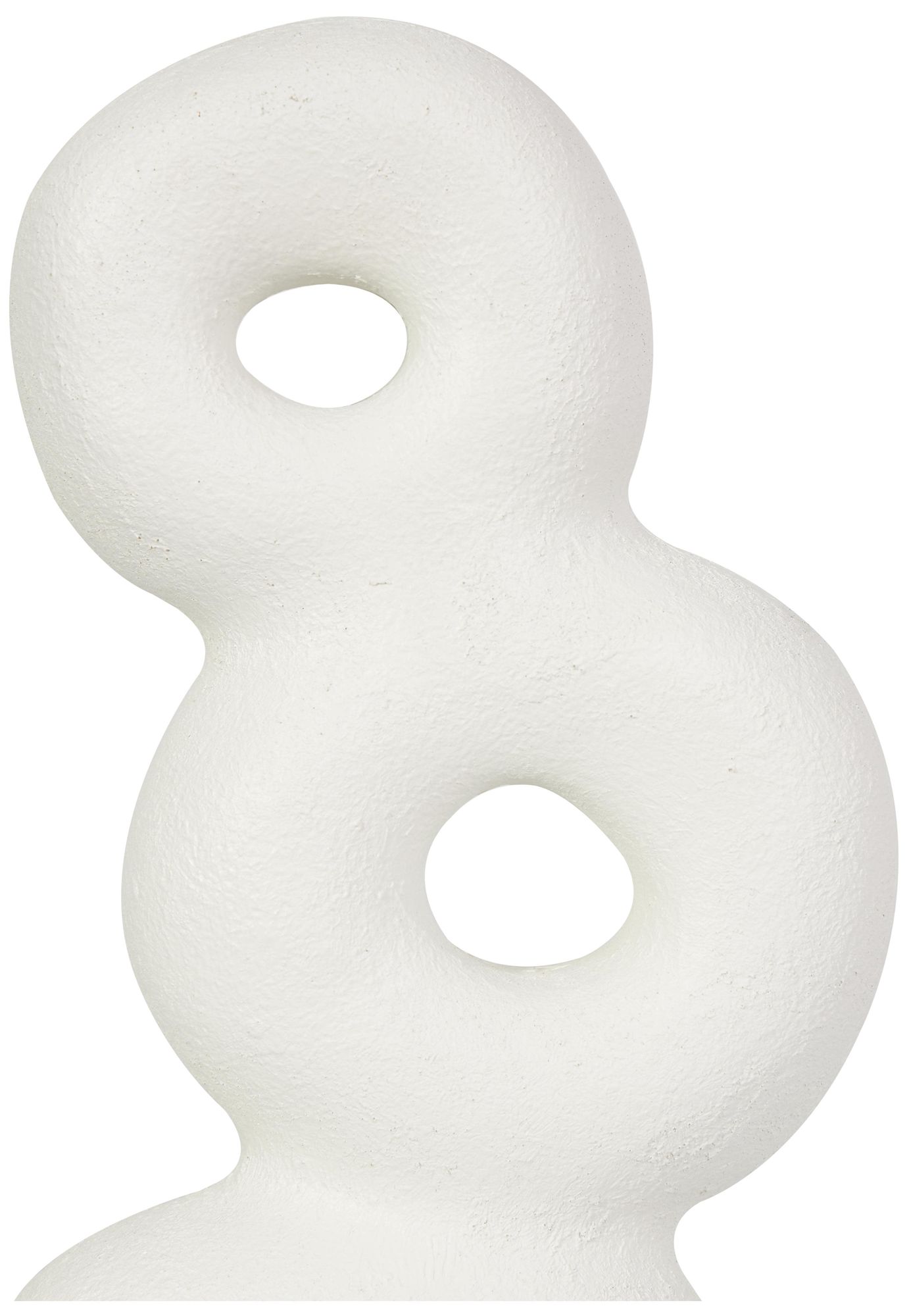 Image 3 White Resin Contemporary Sculpture, 11" x 5" x 18" more views