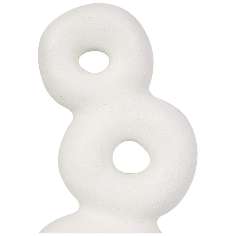 Image 3 White Resin Contemporary Sculpture, 11" x 5" x 18" more views