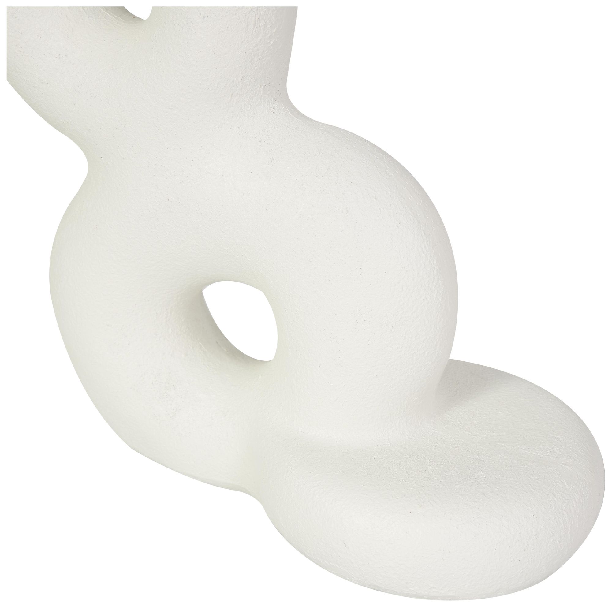 Image 4 White Resin Contemporary Sculpture, 11" x 5" x 18" more views