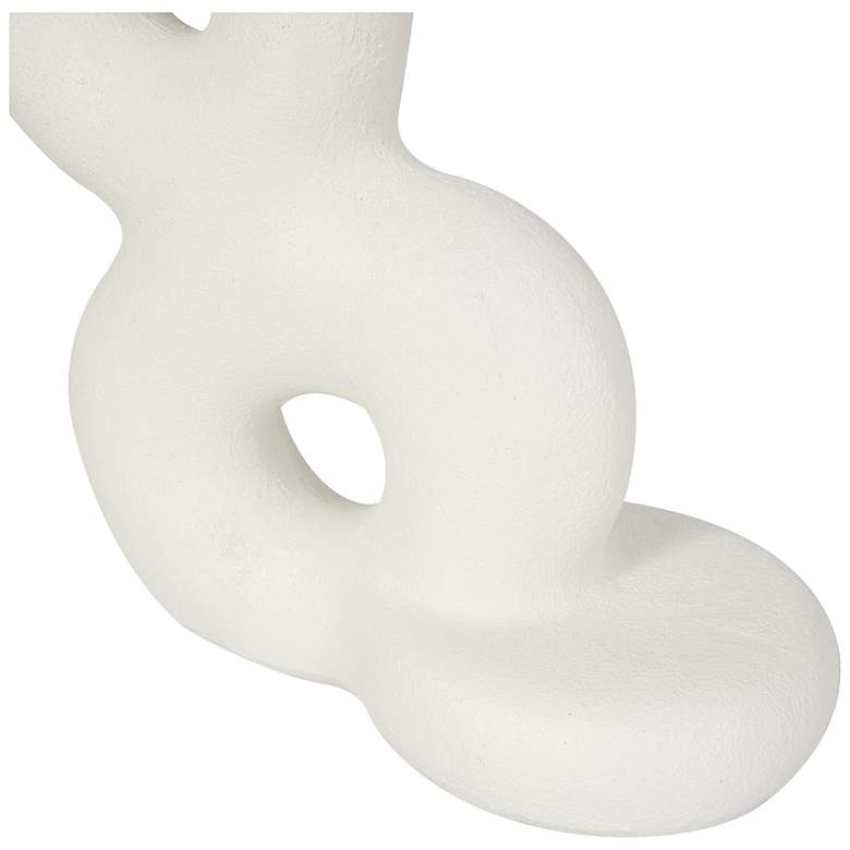 Image 4 White Resin Contemporary Sculpture, 11" x 5" x 18" more views