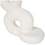 4_White Resin Contemporary Sculpture, 11" x 5" x 18" more views