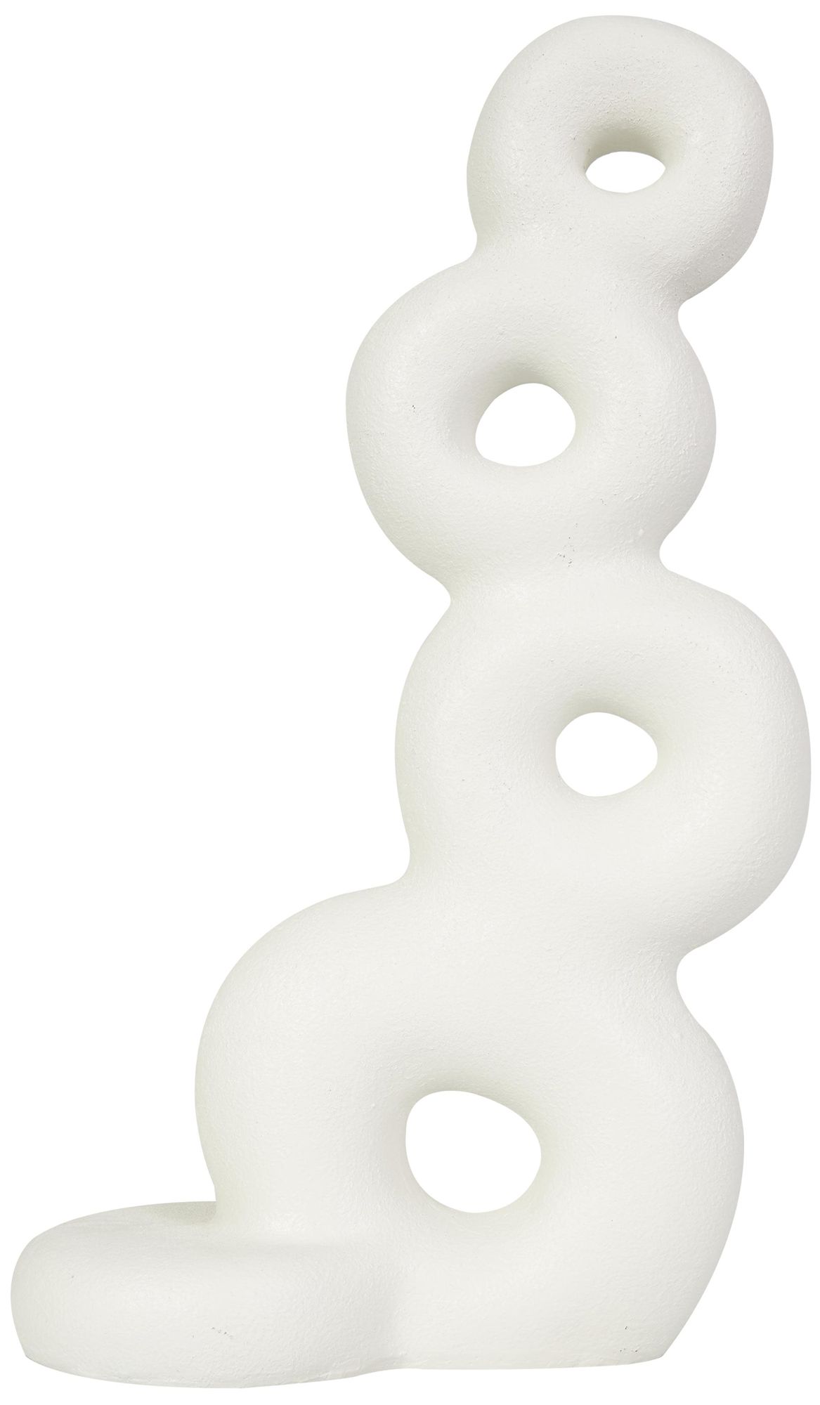 Image 5 White Resin Contemporary Sculpture, 11" x 5" x 18" more views