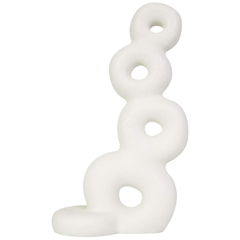 Image 5 White Resin Contemporary Sculpture, 11" x 5" x 18" more views