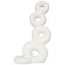 5_White Resin Contemporary Sculpture, 11" x 5" x 18" more views