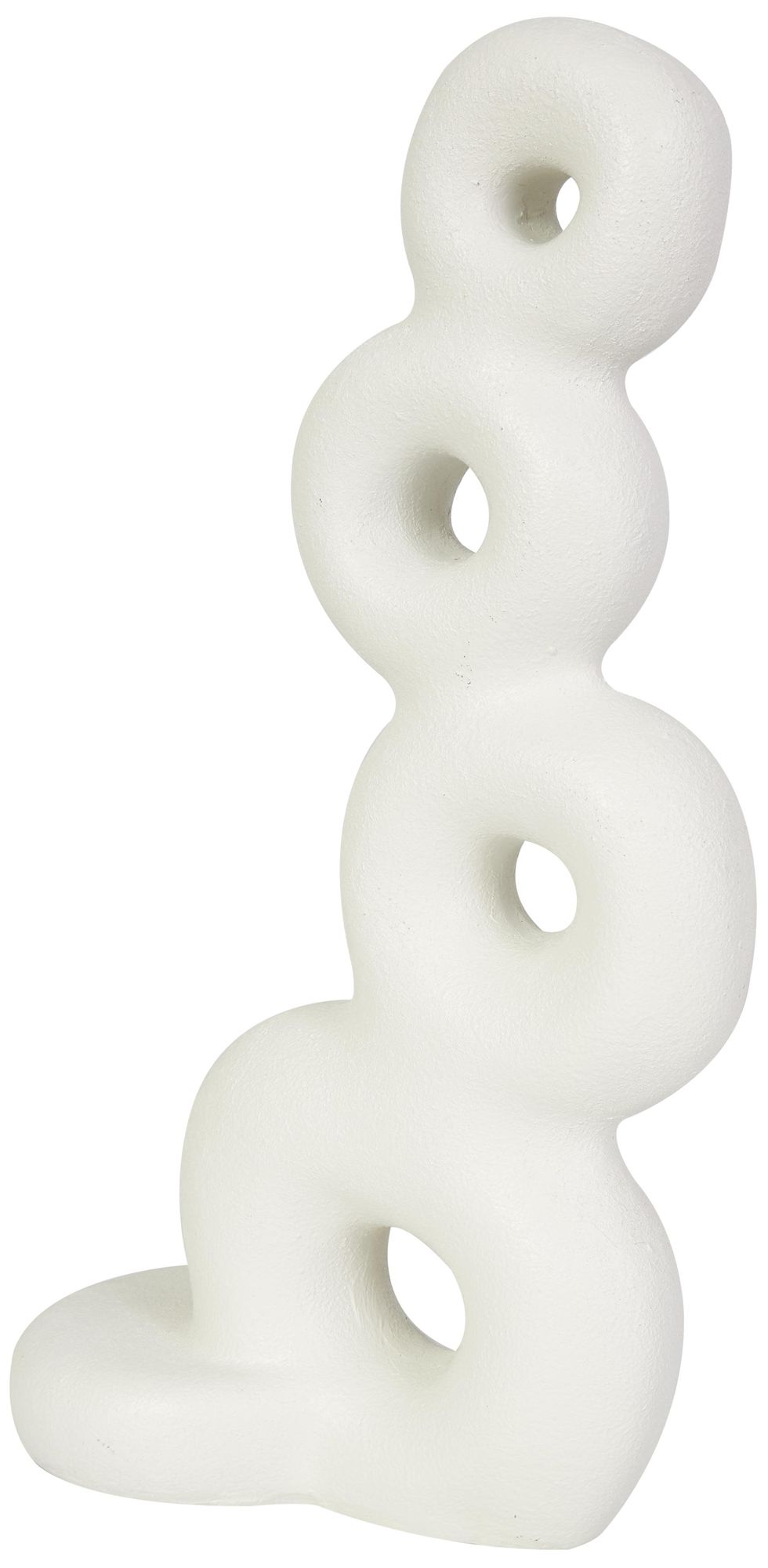 Image 6 White Resin Contemporary Sculpture, 11" x 5" x 18" more views