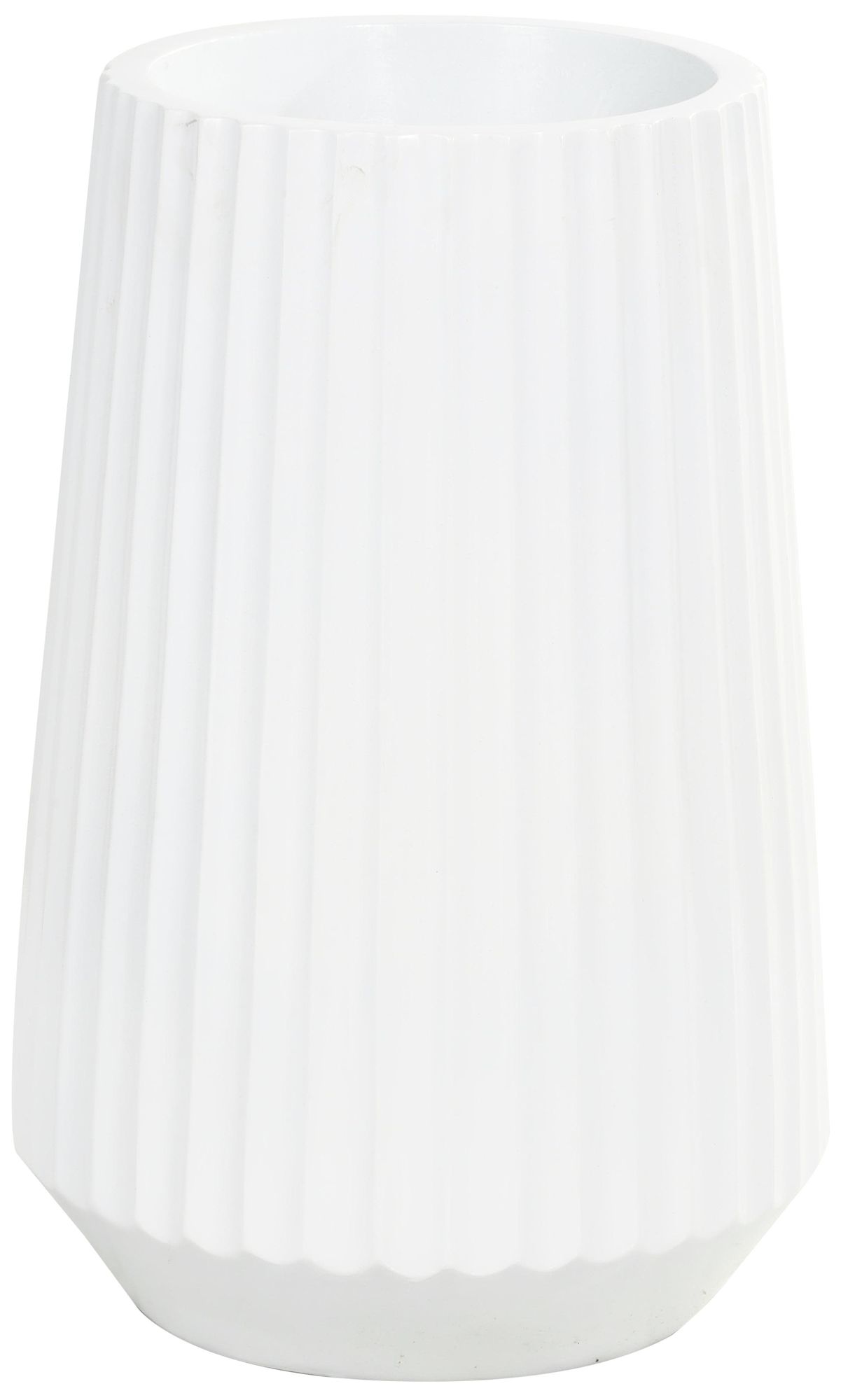 Image 2 White Resin Modern Vase, 16" x 16" x 24"
