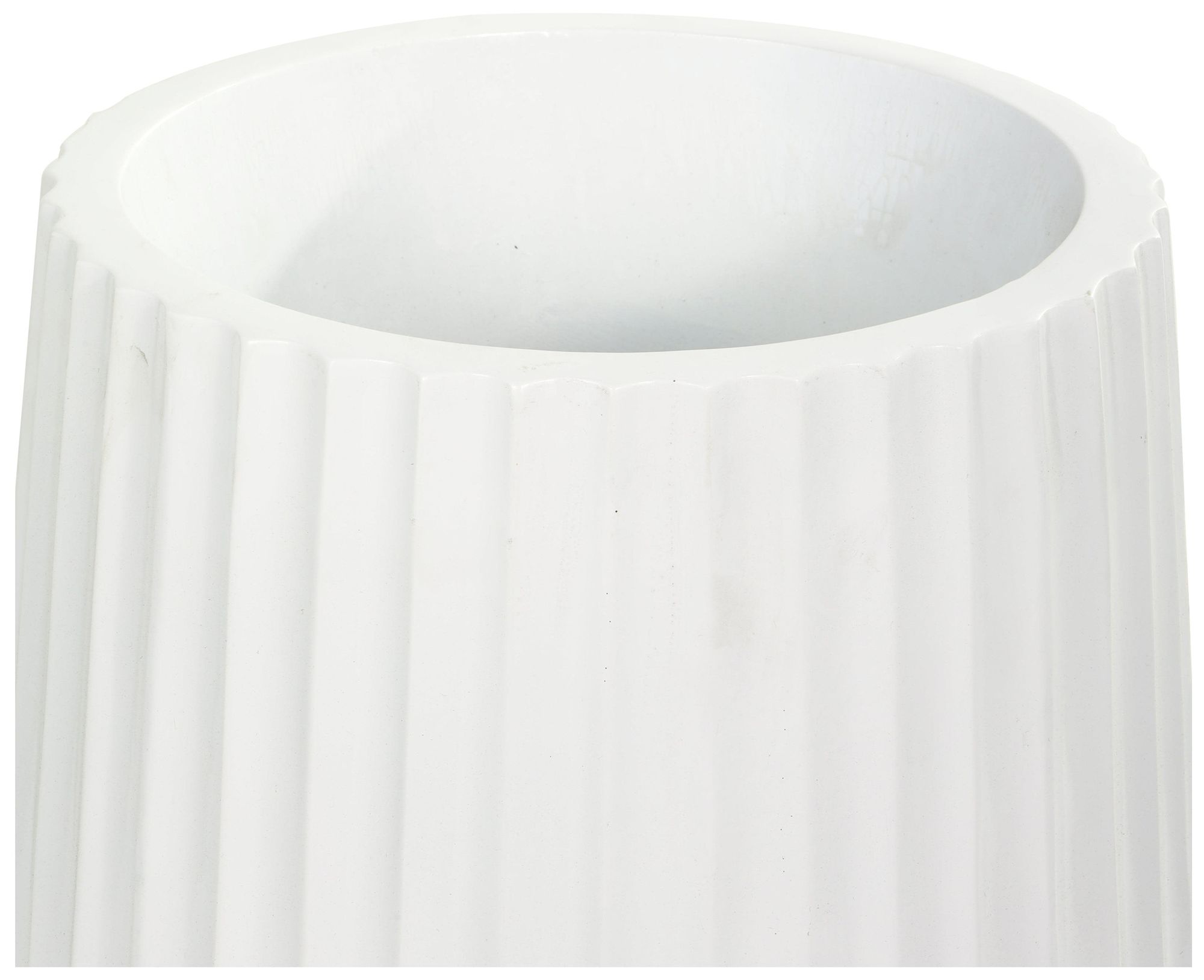 Image 4 White Resin Modern Vase, 16" x 16" x 24" more views