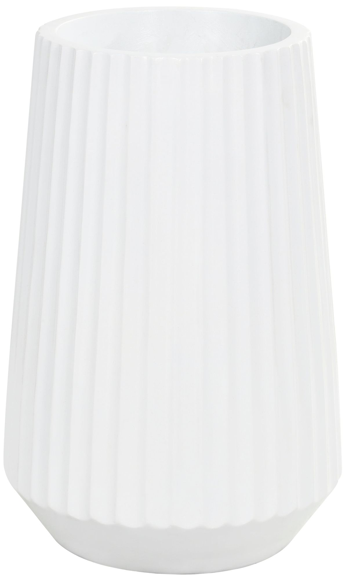 Image 5 White Resin Modern Vase, 16" x 16" x 24" more views