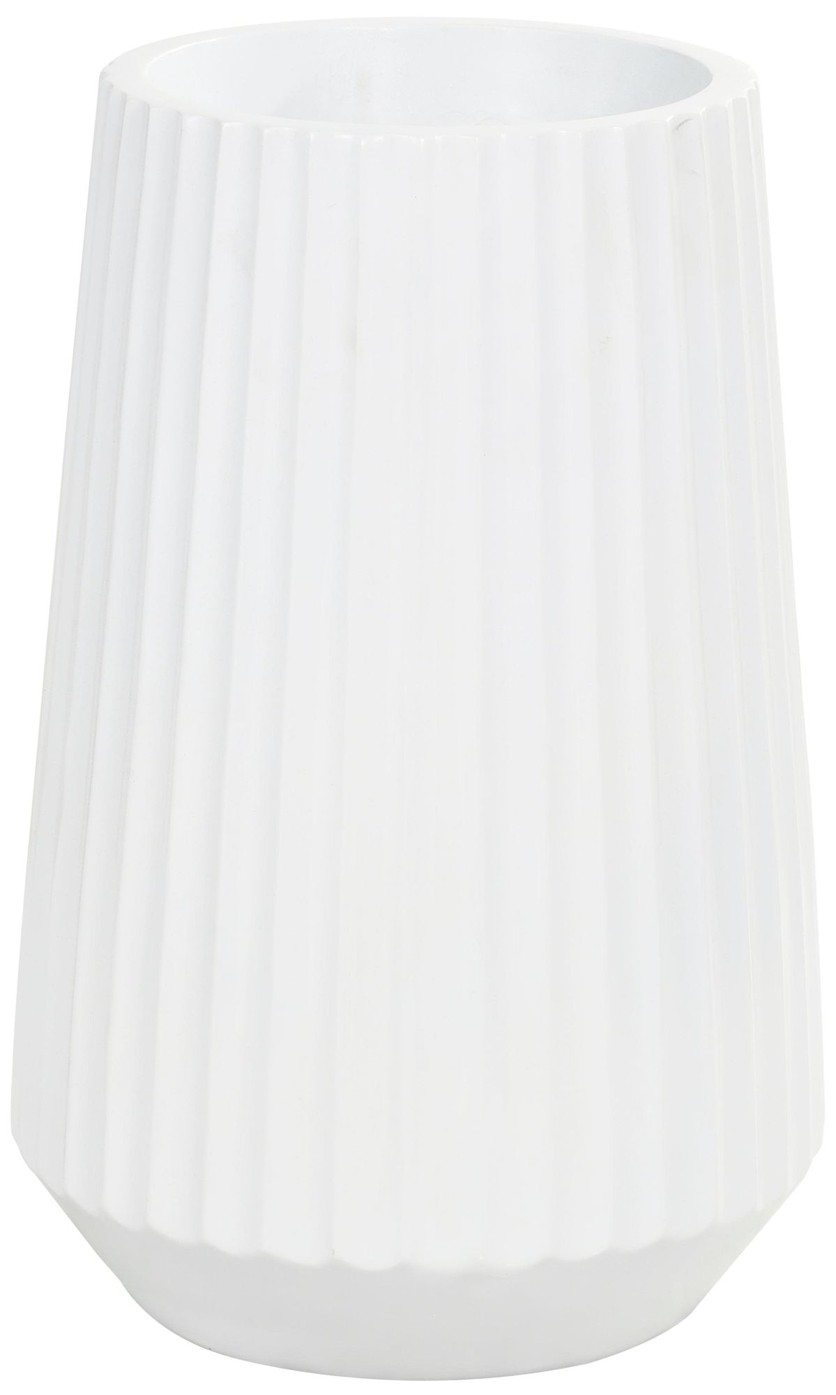 Image 6 White Resin Modern Vase, 16" x 16" x 24" more views