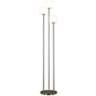 White Ribbed Glass 3-Light Torchiere Floor Lamp