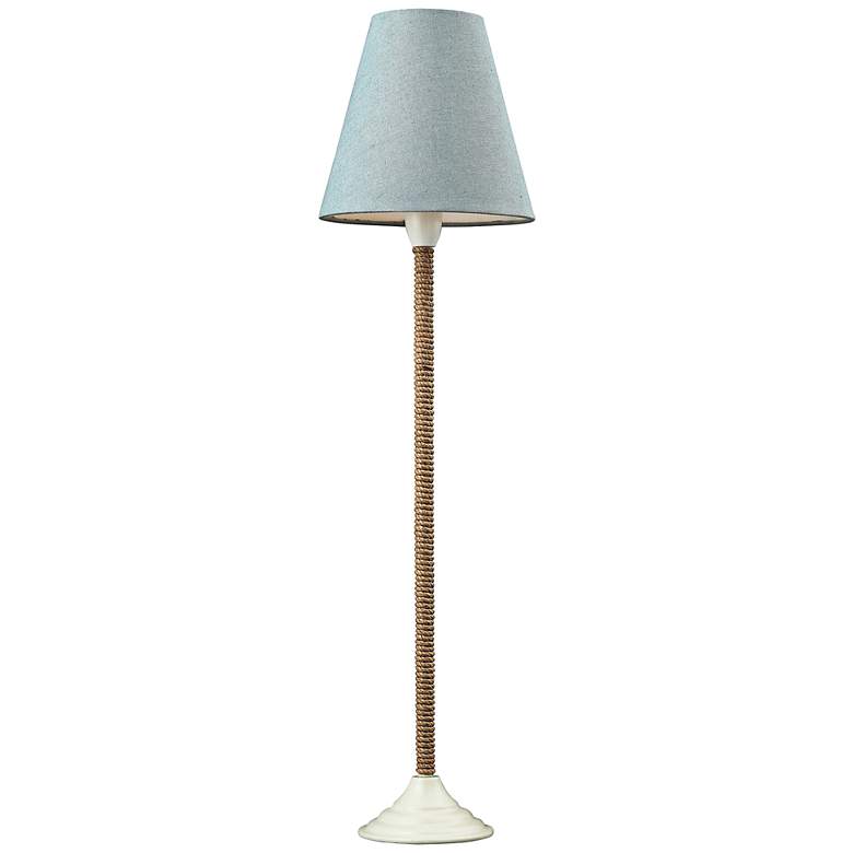Image 1 White Rope Wrapped Table Lamp