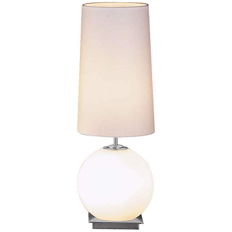 Image 1 White Round Shade Sm Galileo Holtkoetter Table Lamp