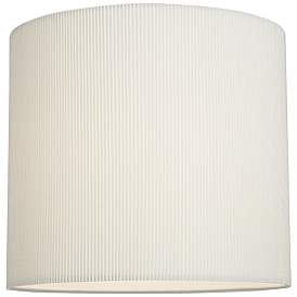 Image3 of White Sandstone Drum Lamp Shade 13.25x13.25x12 (Spider) more views