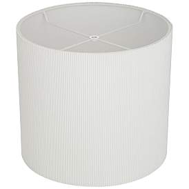 Image4 of White Sandstone Drum Lamp Shade 13.25x13.25x12 (Spider) more views